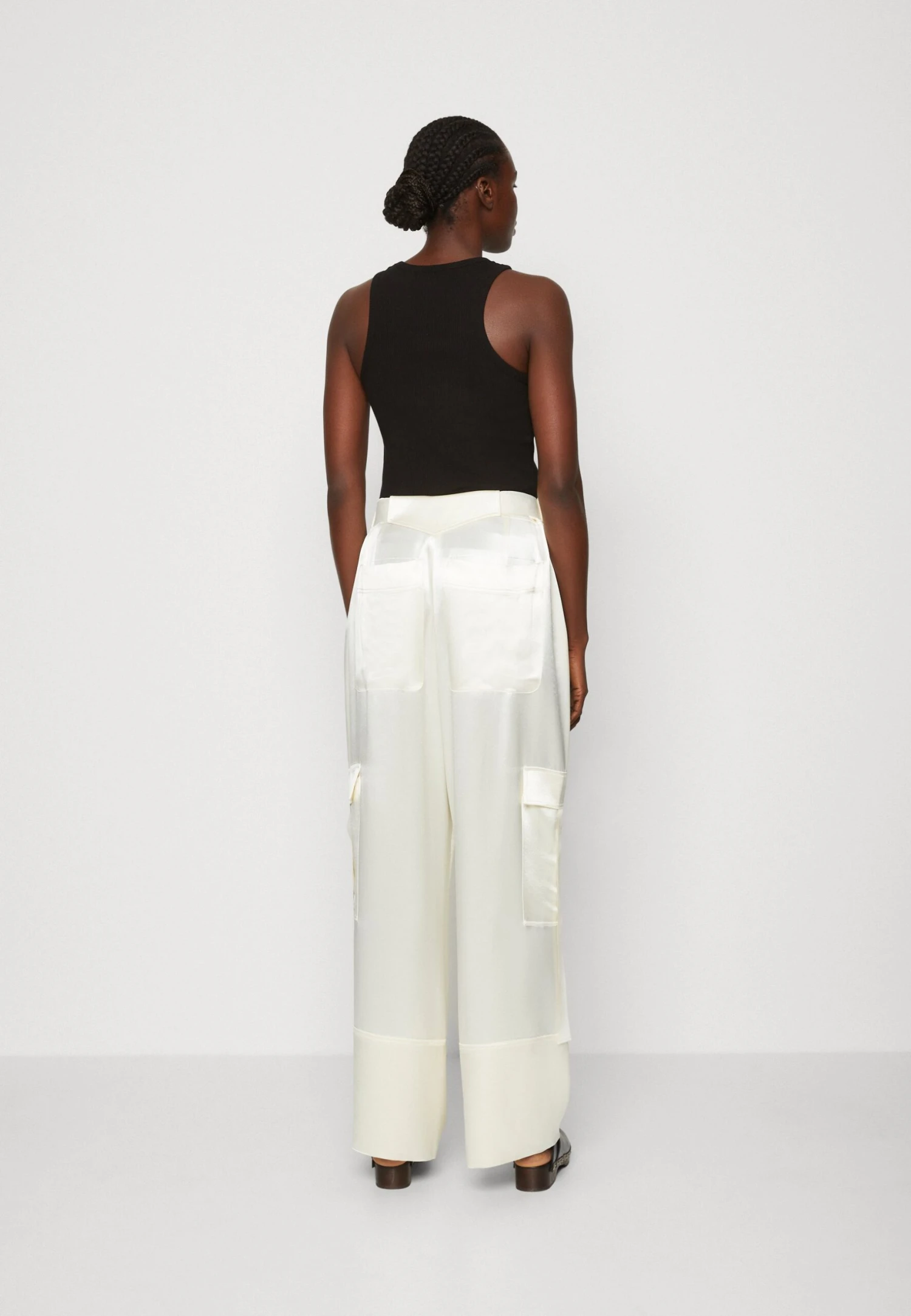 Calvin Klein Naia Shine Wide Leg Pant - Cargobroek - Vanilla Ice - Afbeelding 3