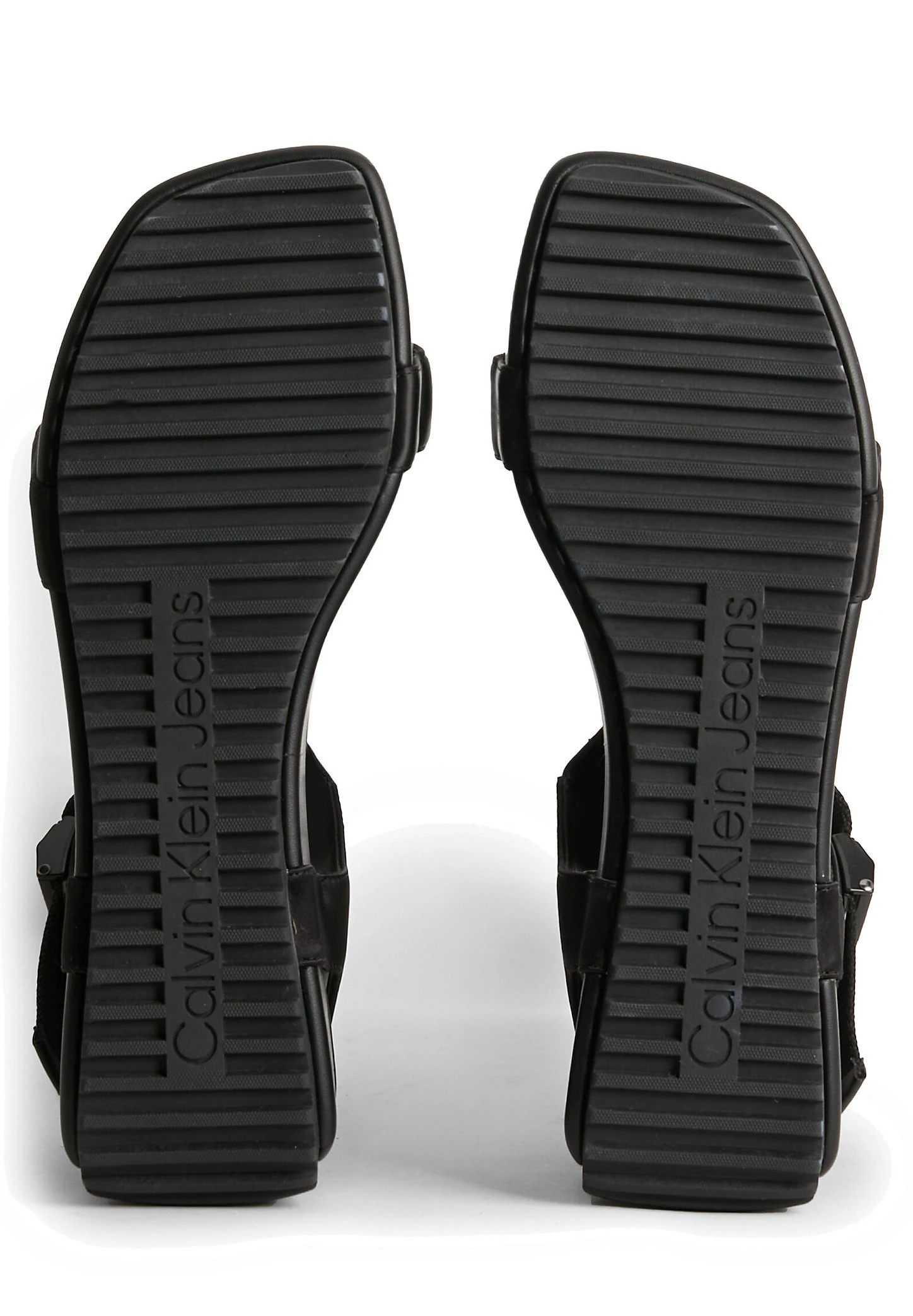 Calvin Klein Jeans Wedge Block Sandal Satin/Hw - Sandalen Met Sleehak - Black/Overcast Grey - Afbeelding 5