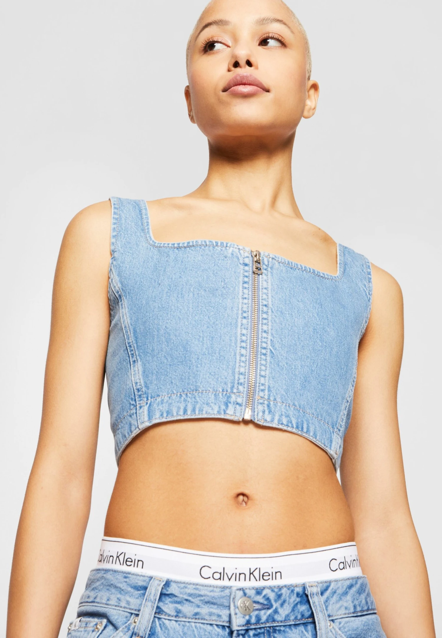 Calvin Klein Jeans Corset - Top - Denim Medium - Afbeelding 5