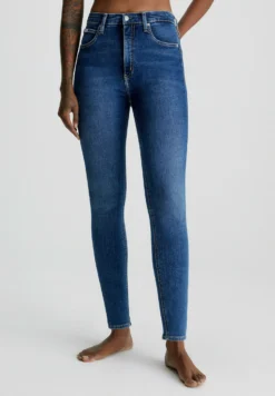 Calvin Klein Jeans High Rise Super Ankle- Jeans Skinny Fit - Denim Dark