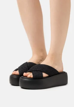 Calvin Klein Bubble Woven - Muiltjes Met Hak - Black