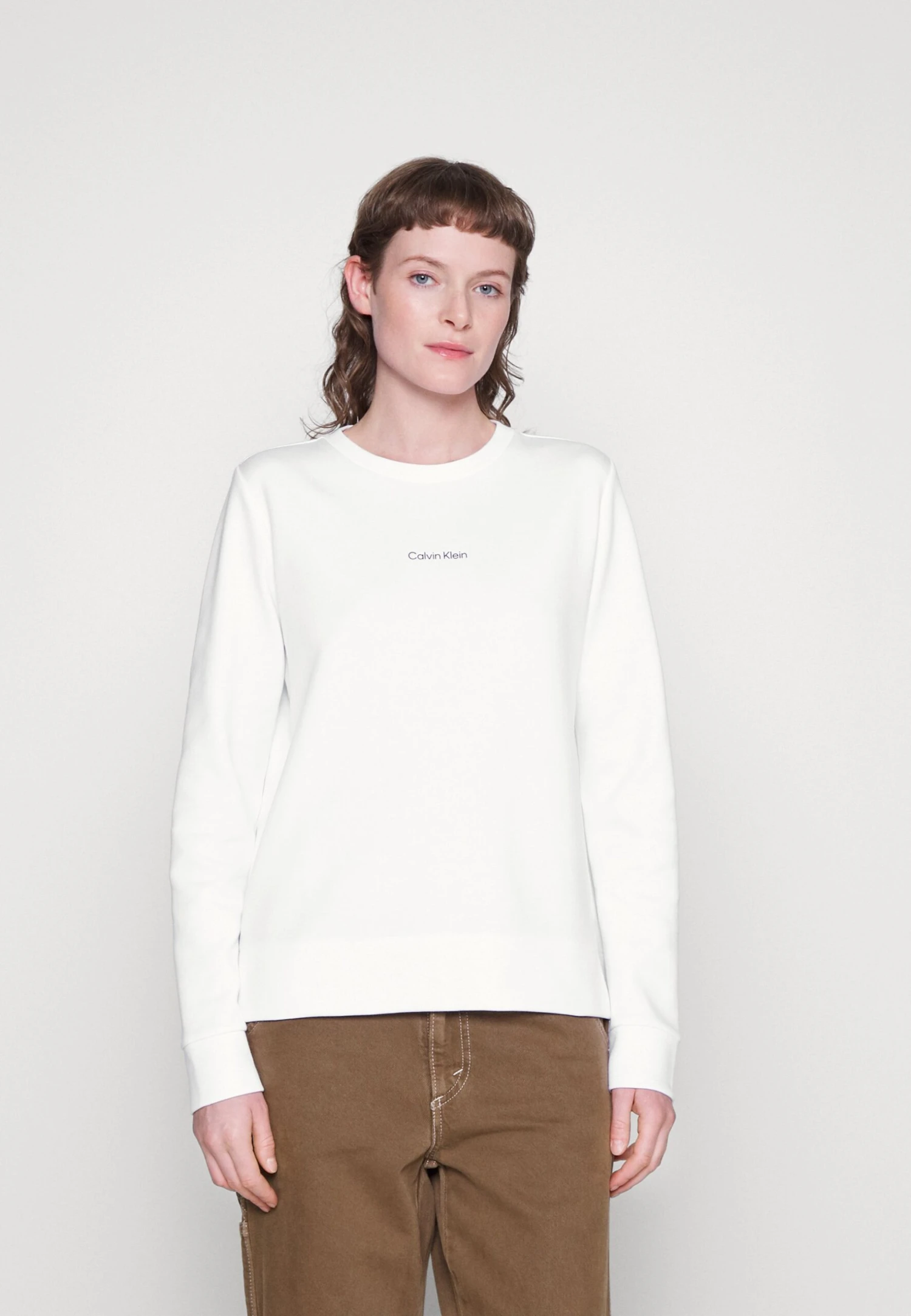 Calvin Klein Micro Logo - Sweater - Bright White