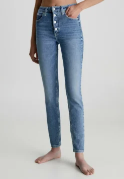 Calvin Klein Jeans High Rise - Jeans Skinny Fit - Denim Medium