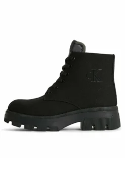 Calvin Klein Enkellaarsjes Met Plateauzool - Black