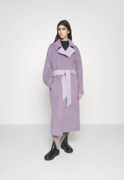 Calvin Klein Df Wool Reversible Wrap Coat - Mantel - Lilac Dusk / Purple Calla