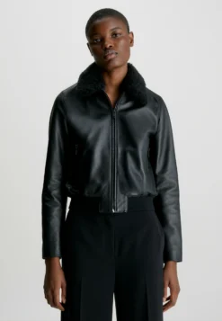 Calvin Klein Leren Jas - Ck Black