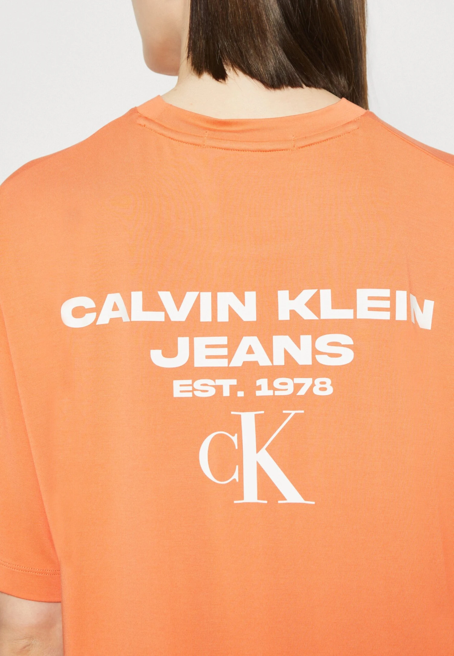 Calvin Klein Jeans Logo Boyfriend Tee - T-Shirt Print - Summer Squash - Afbeelding 6