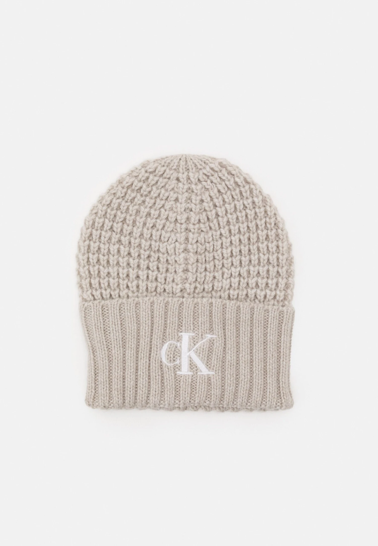 Calvin Klein Jeans Waffle Beanie - Muts - Eggshell
