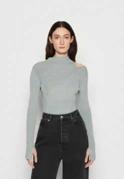 Calvin Klein Cut Out Sweater - Trui - Belgian Block/Sedona Sage