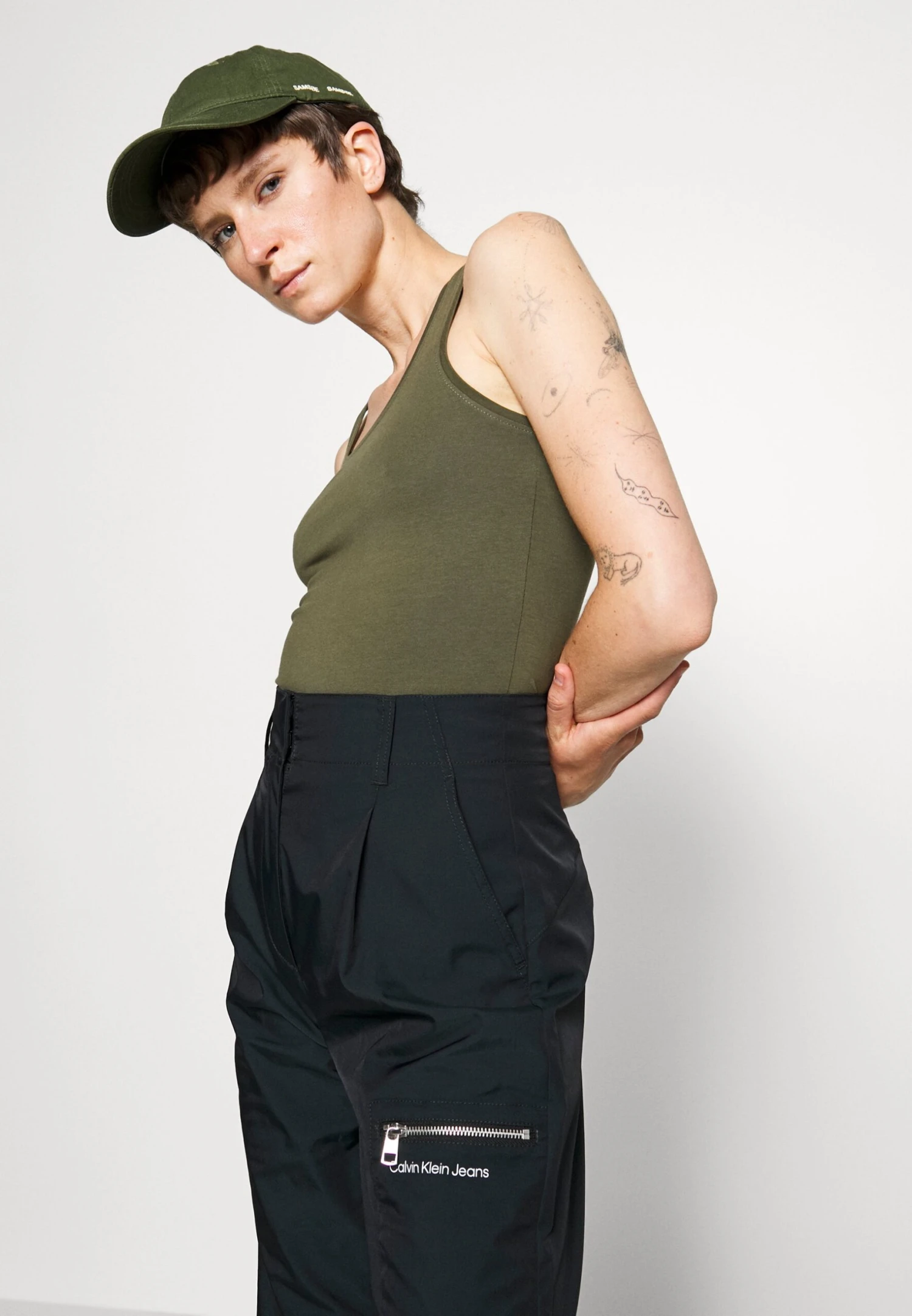 Calvin Klein Jeans Two Tone Parachute Pant - Broek - Black Grey - Afbeelding 4