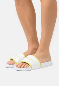 Calvin Klein Jeans Institutional Slide - Muiltjes - White/Safety Yellow