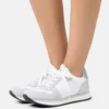 Calvin Klein Jeans Runner Sock Laceup - Sneakers Laag - Bright White/Oyster Mushroom
