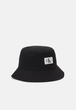 Calvin Klein Jeans Mono Logo Patch Bucket Hat Unisex - Hoed - Black