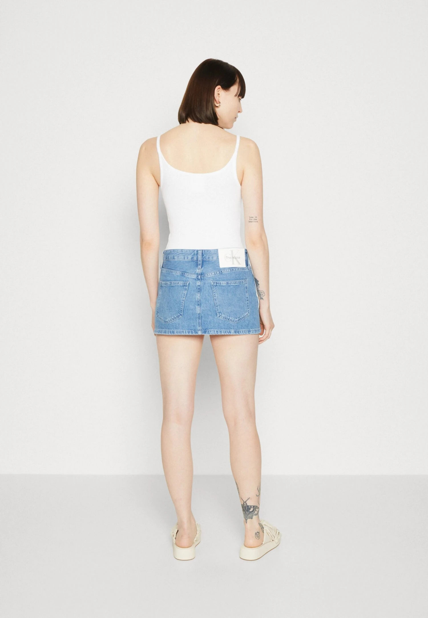 Calvin Klein Jeans Micro Skirt - Minirok - Denim Light - Afbeelding 3