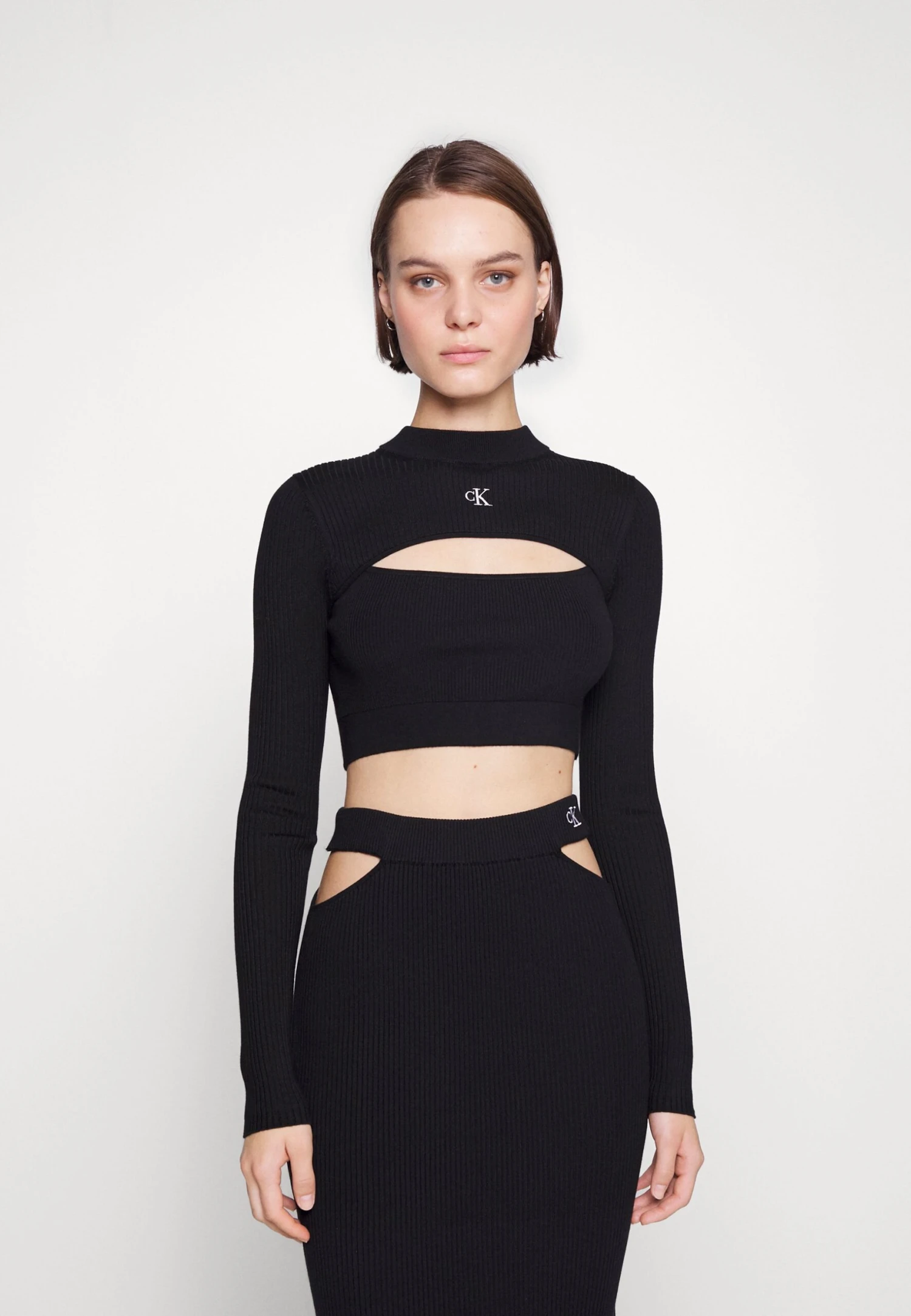 Calvin Klein Jeans Cut Out Neckline - Trui - Black - Afbeelding 3