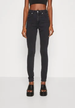 Calvin Klein Jeans High Rise Skinny - Jeans Skinny Fit - Denim Black