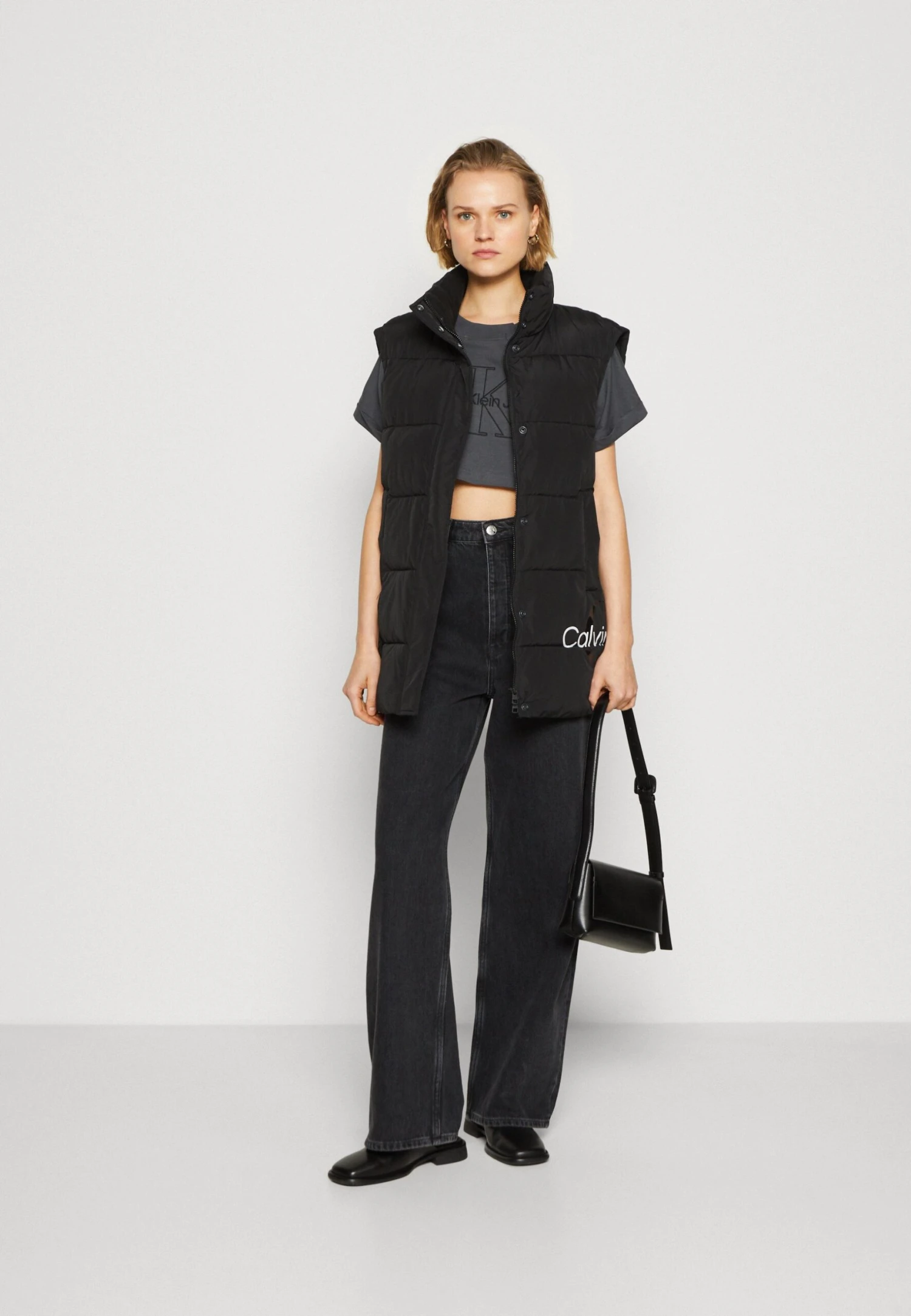 Calvin Klein Jeans Blown Up Long Vest - Bodywarmer - Black - Afbeelding 2