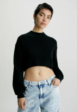 Calvin Klein Jeans Cropped - Trui - Ck Black