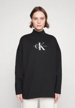 Calvin Klein Jeans Archival Monologo Mock Neck - Sweater - Black