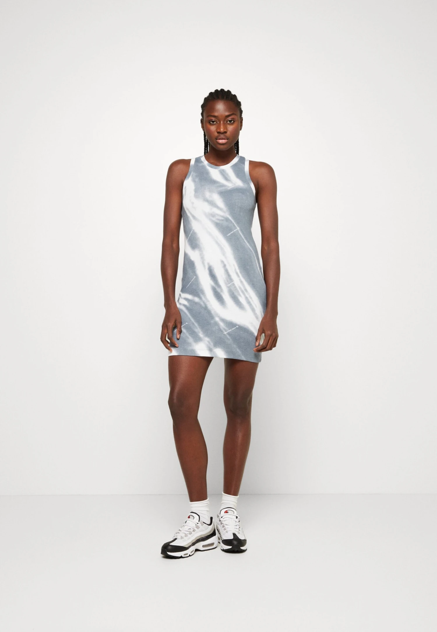 Calvin Klein Jeans Motion Blur Tank Dress - Etui-Jurk - Light Blue - Afbeelding 4