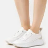 Calvin Klein InternalLace Up - Sneakers Laag - White/ Feather Gray
