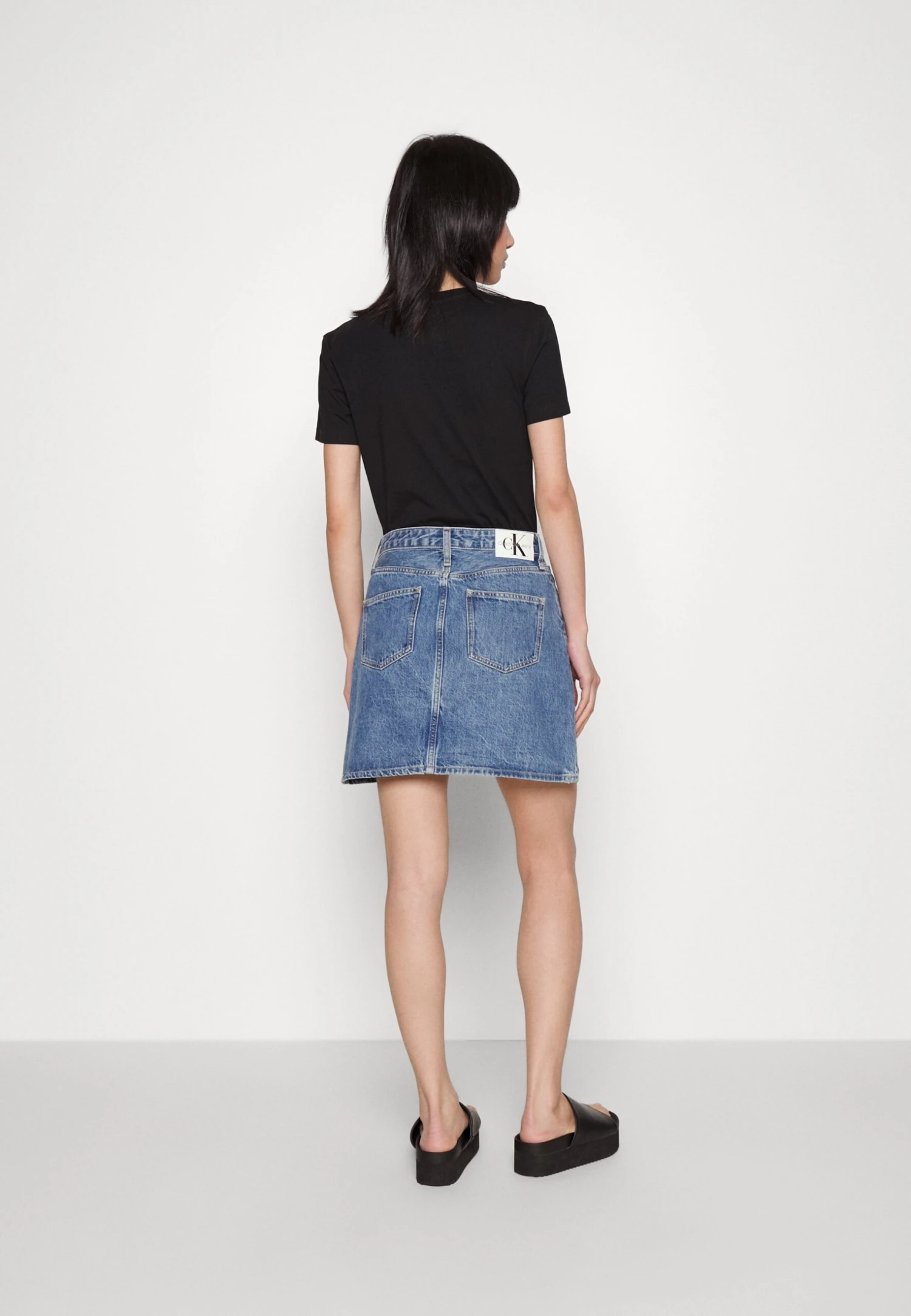 Calvin Klein Jeans A-Line Mini Skirt - Minirok - Denim Medium - Afbeelding 3
