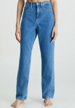 Calvin Klein High Rise - Straight Leg Jeans - Denim Medium