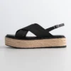 Calvin Klein Flatform Wedge Sndl - Sandalen Met Plateauzool - Ck Black