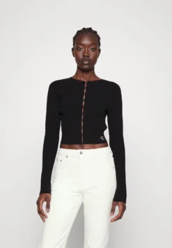 Calvin Klein Jeans Hook Eye Cardigan - Vest - Ck Black