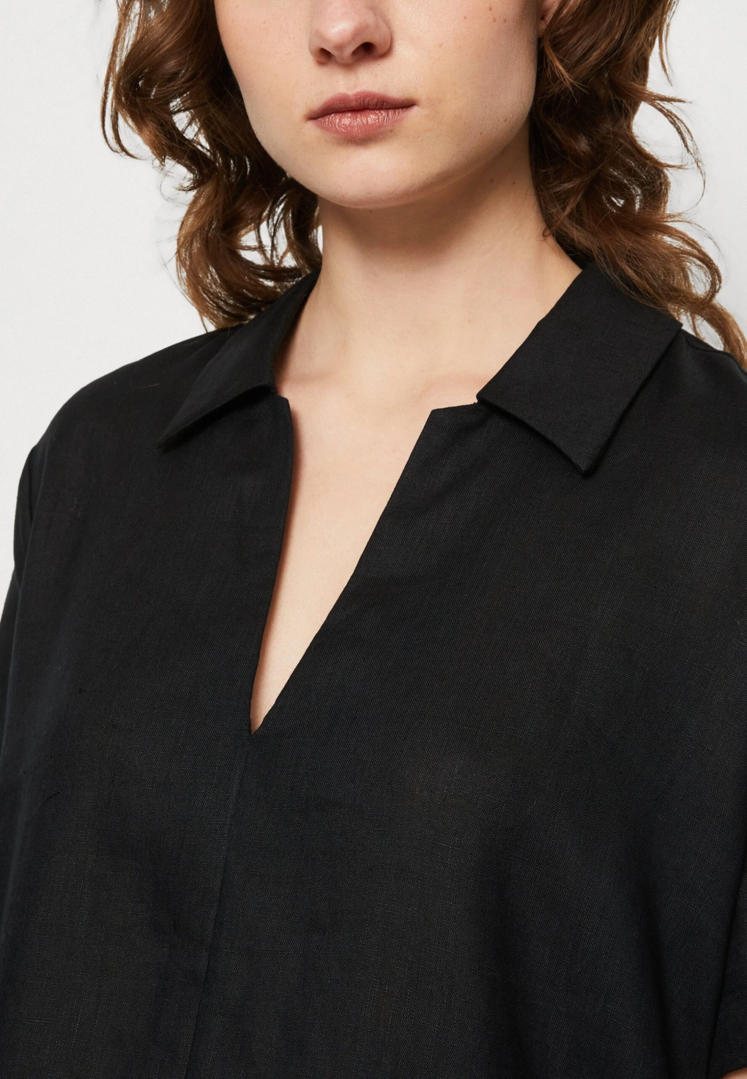 Calvin Klein Linen ShortsleeveMini Dress - Jurk - Ck Black - Afbeelding 6