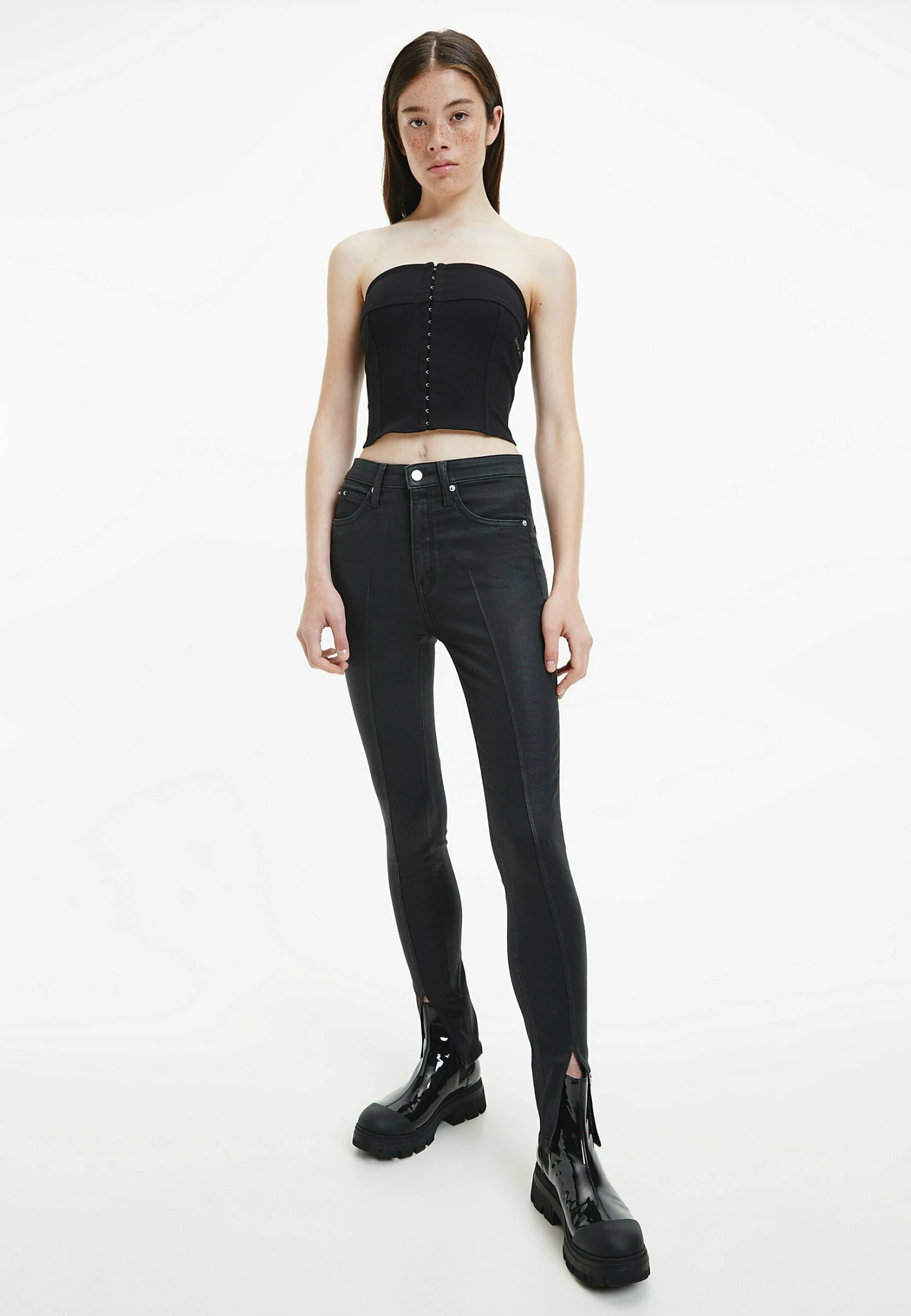 Calvin Klein Jeans High Rise Super - Jeans Skinny Fit - Denim Black - Afbeelding 2