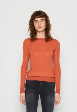 Calvin Klein Extra Fine Crew Sweater - Trui - Auburn