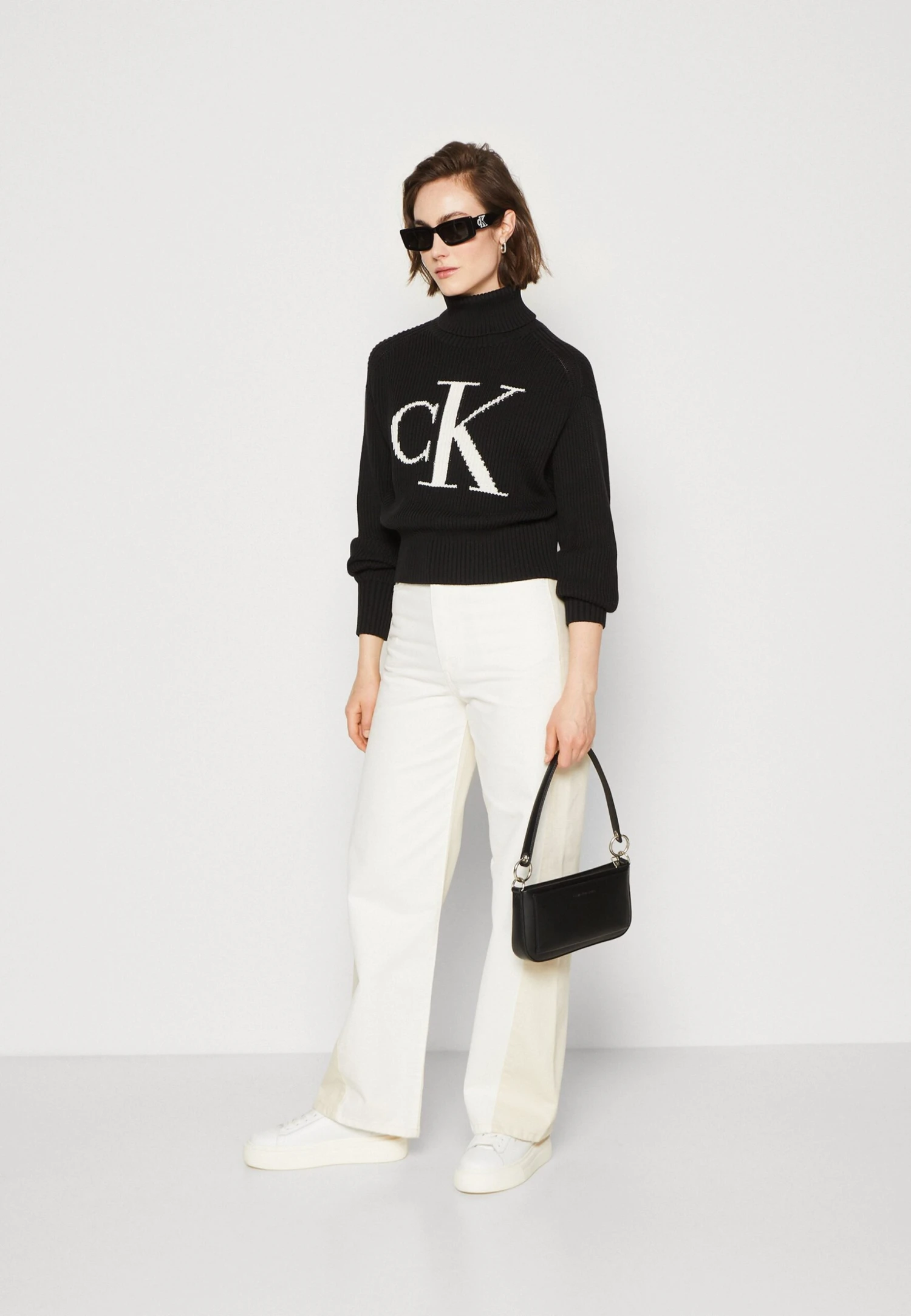 Calvin Klein Jeans Blown Up Loose Sweater - Trui - Black - Afbeelding 2