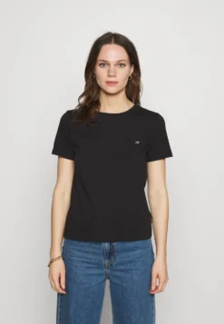 Calvin Klein Small Neck- T-Shirt Basic - Black