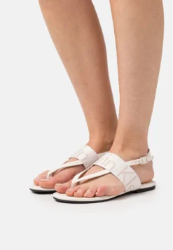Calvin Klein Jeans Flat Webbing - Teensandalen - Ancient White