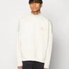 Calvin Klein Jeans Genderless Monologo Half Zip- Sweater - Eggshell