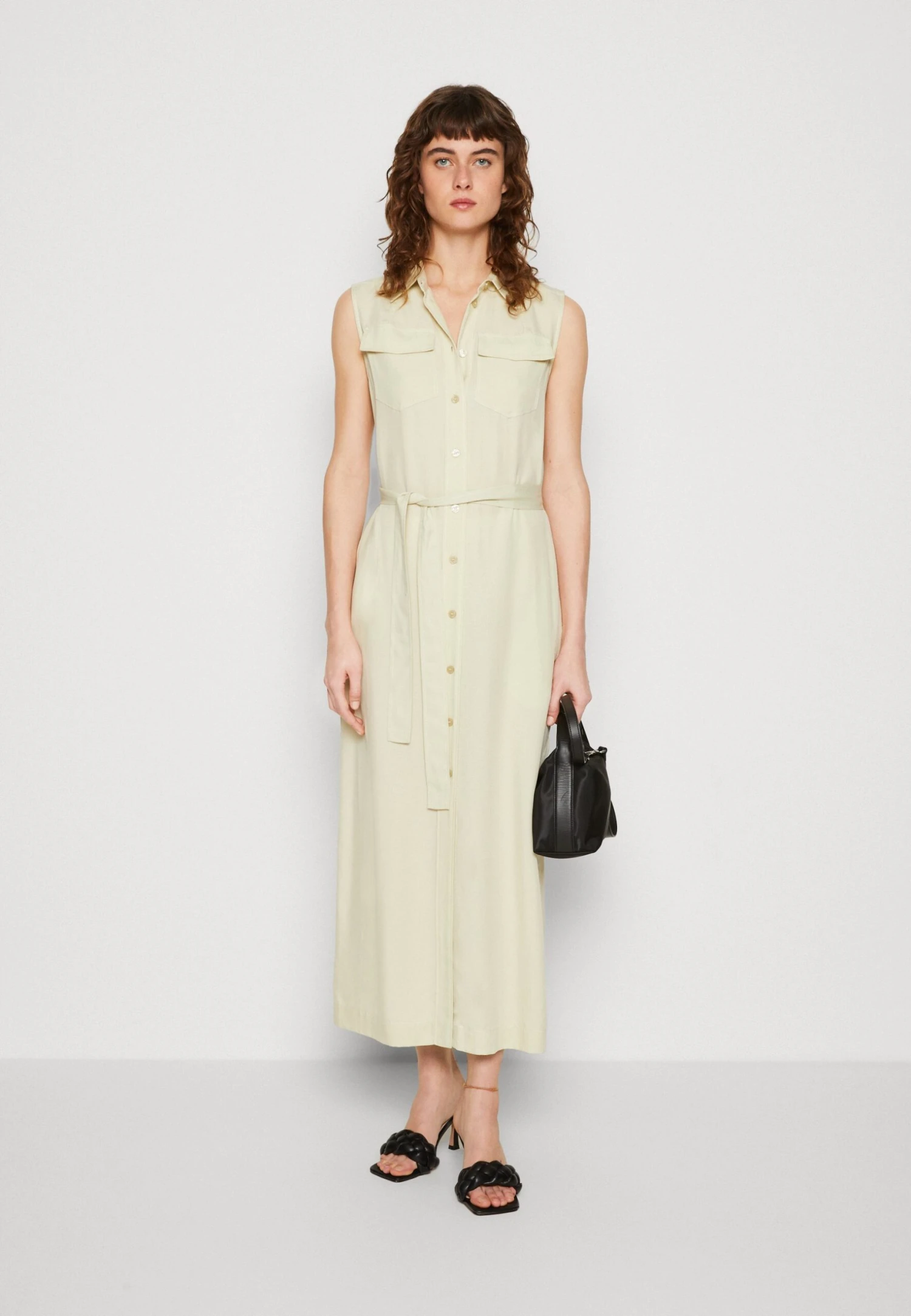 Calvin Klein Sleeveless Shirt Dress - Maxi-Jurk - Vintage Ivory - Afbeelding 2