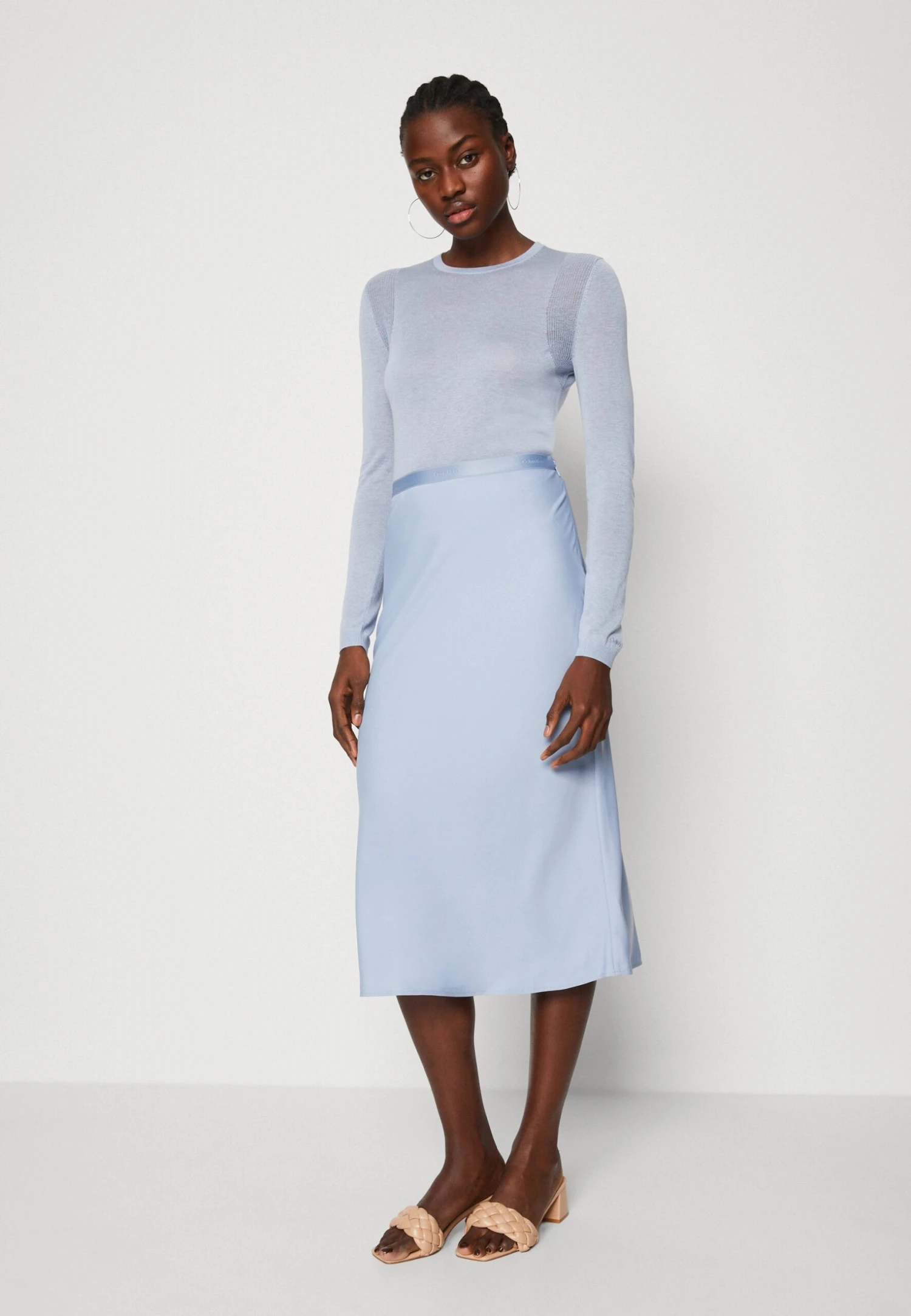 Calvin Klein Bias Cut Midi Skirt - Kokerrok - Blue Chime - Afbeelding 4