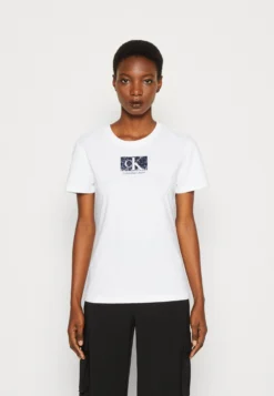 Calvin Klein Jeans Box - T-Shirt Print - Bright White
