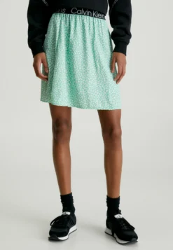 Calvin Klein Jeans Logo Waistband - Minirok - Ditsy Floral Green Aop