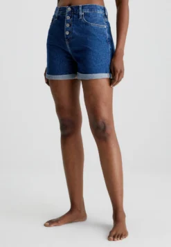 Calvin Klein Jeans Mom Short - Jeansshort - Dark Blue