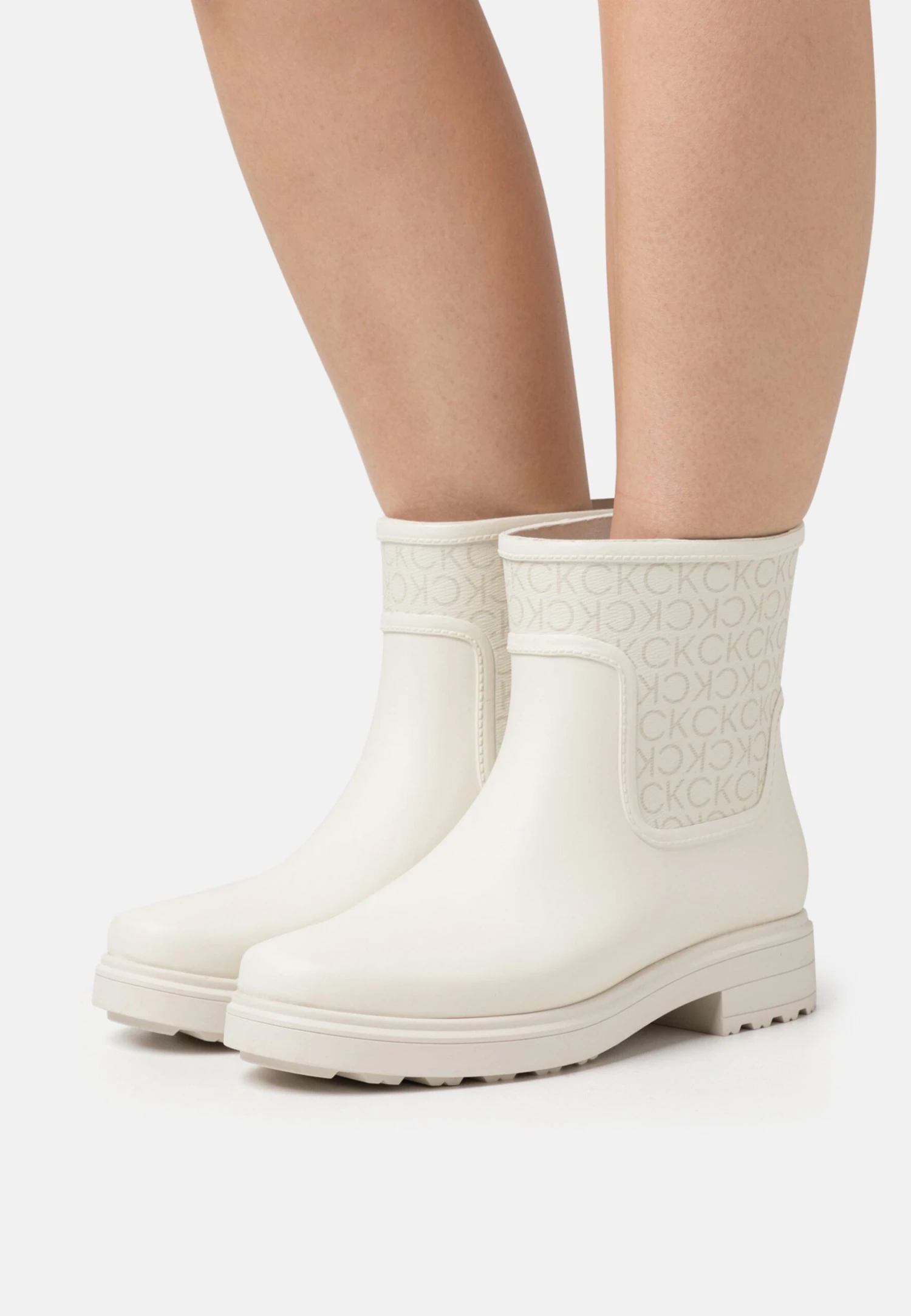 Calvin Klein Mono Mix - Regenlaarzen - Off White