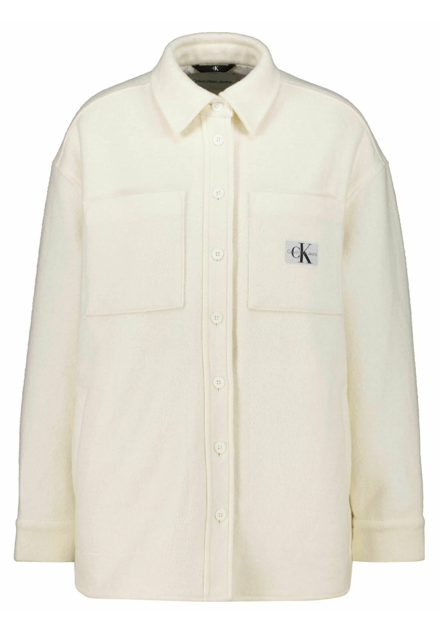 Calvin Klein Jeans Boucle Textured Shacket - Jas - Offwhite - Afbeelding 4