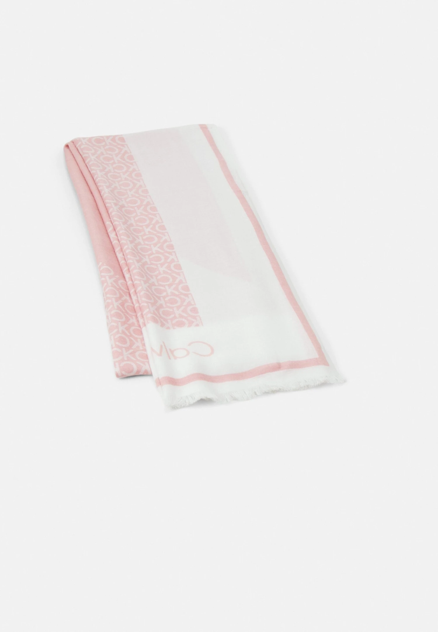 Calvin Klein Geo Minimal Logo Shawl - Sjaal - Cafe Au Lait/White