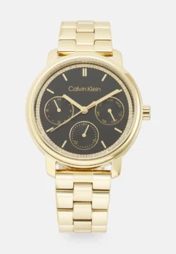 Calvin Klein Multi Function Sunray Dial Bracelet - Horloge - Gold-Coloured/Black