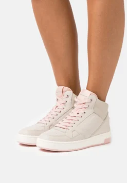 Calvin Klein Jeans Basket Cupsole Mid - Sneakers Hoog - Eggshell/Pink Blush