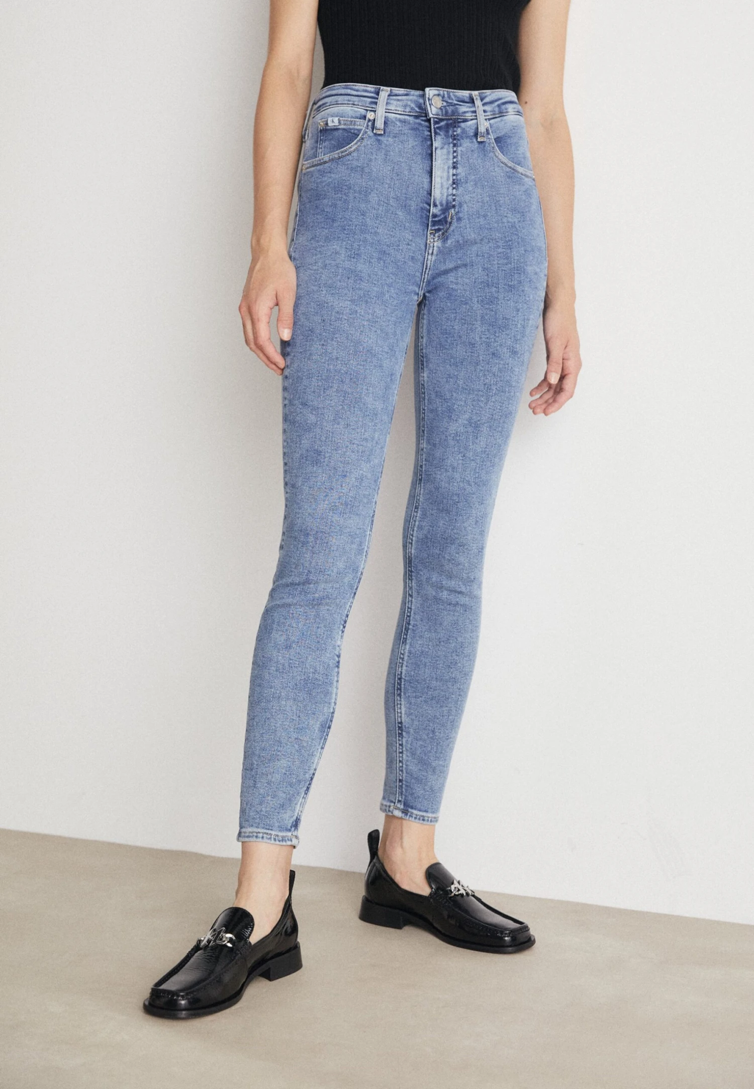 Calvin Klein Jeans High Rise Super Skinny Ankle - Jeans Skinny Fit - Denim Medium