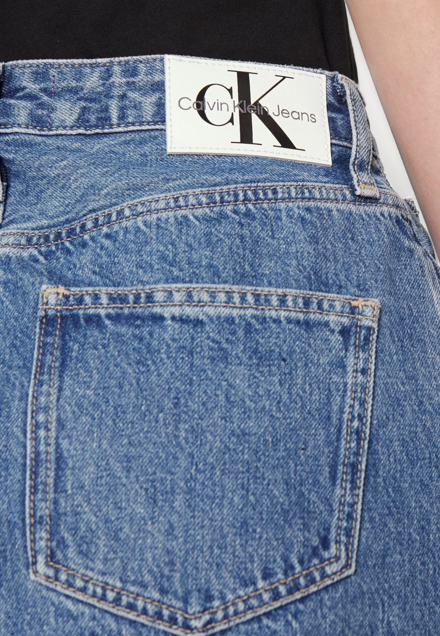 Calvin Klein Jeans A-Line Mini Skirt - Minirok - Denim Medium - Afbeelding 7