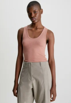 Calvin Klein Skinny Tank - Top - Sundown Orange