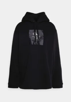 Calvin Klein Jeans Label Oversized - Hoodie - Black/Bright White